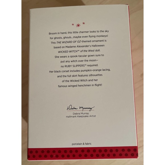 Hallmark Keepsake 'Halloween Wicked Witch of the West' Madame Alexander 2013 NIB - Picture 2 of 2